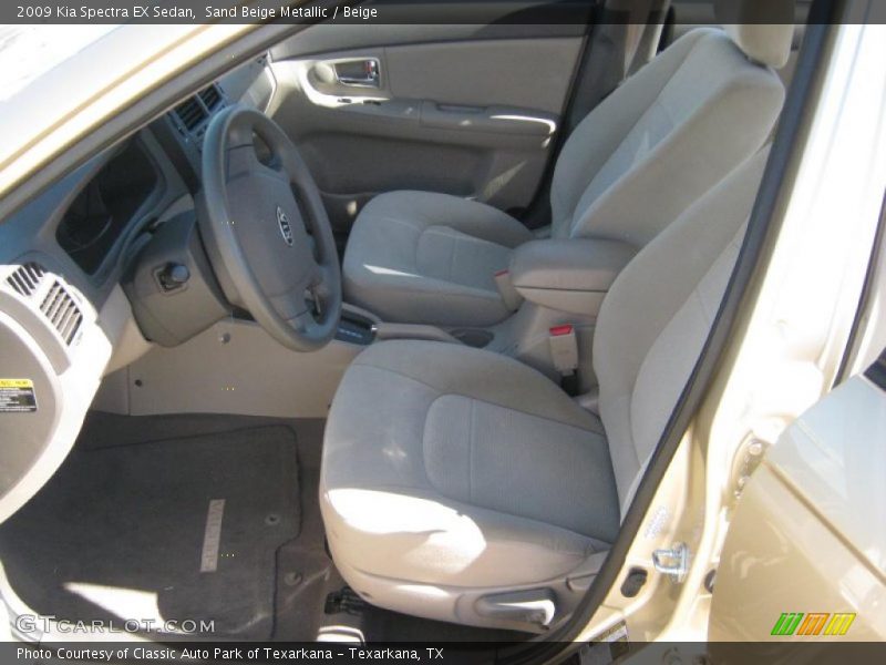 Sand Beige Metallic / Beige 2009 Kia Spectra EX Sedan