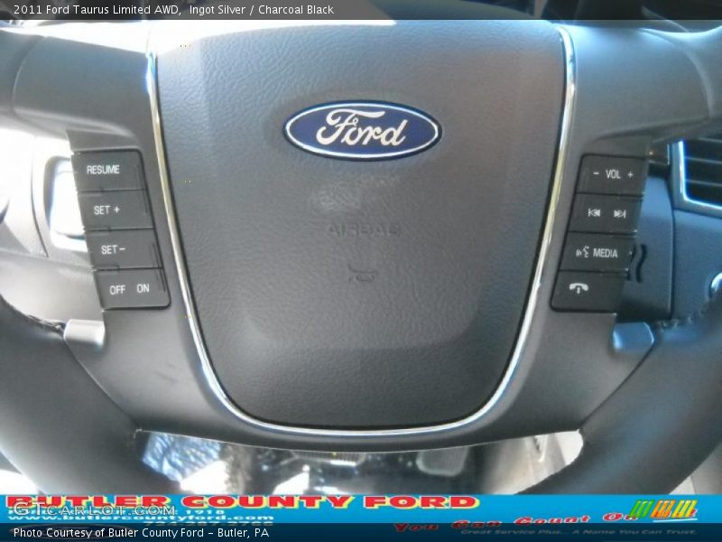 Ingot Silver / Charcoal Black 2011 Ford Taurus Limited AWD