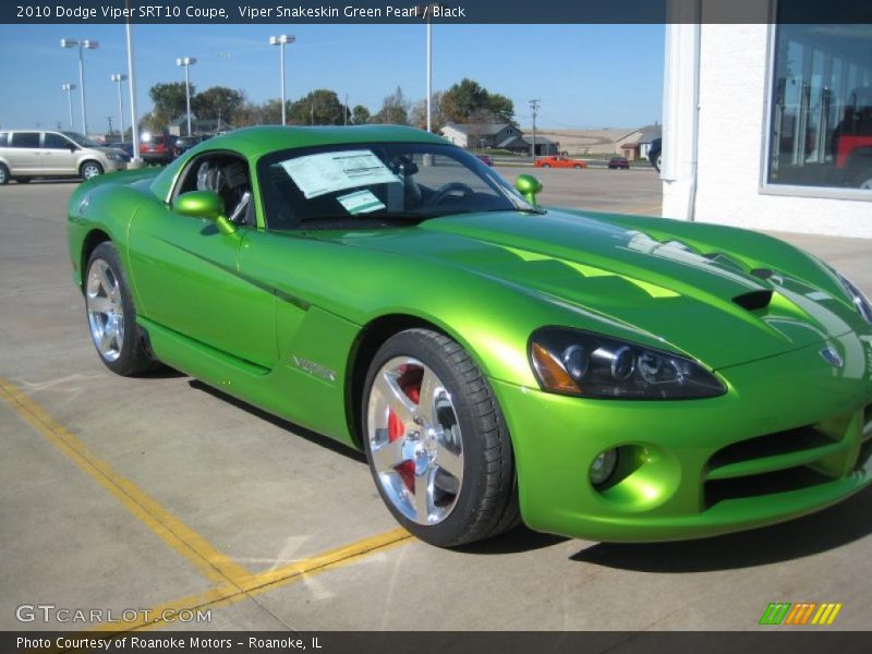 Viper Snakeskin Green Pearl / Black 2010 Dodge Viper SRT10 Coupe