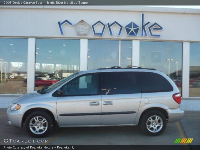 Bright Silver Metallic / Taupe 2003 Dodge Caravan Sport
