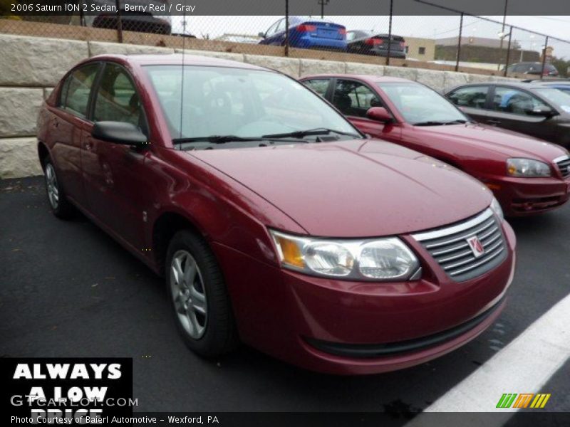 Berry Red / Gray 2006 Saturn ION 2 Sedan