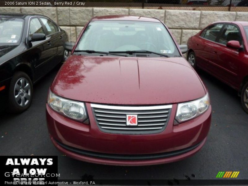 Berry Red / Gray 2006 Saturn ION 2 Sedan