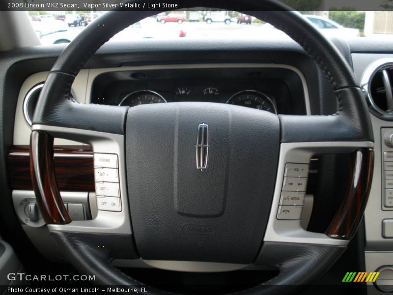 Vapor Silver Metallic / Light Stone 2008 Lincoln MKZ Sedan