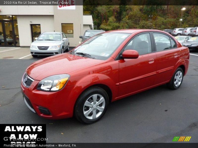 Tropical Red / Gray 2010 Kia Rio LX Sedan