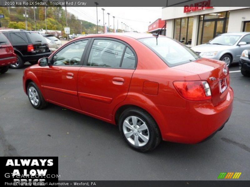 Tropical Red / Gray 2010 Kia Rio LX Sedan