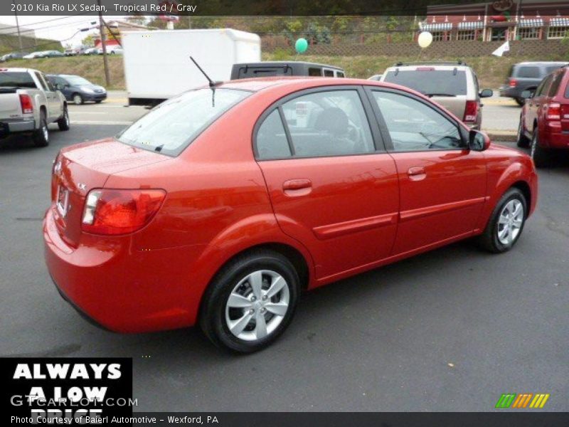 Tropical Red / Gray 2010 Kia Rio LX Sedan