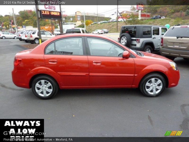 Tropical Red / Gray 2010 Kia Rio LX Sedan