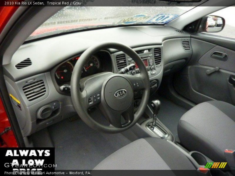 Tropical Red / Gray 2010 Kia Rio LX Sedan