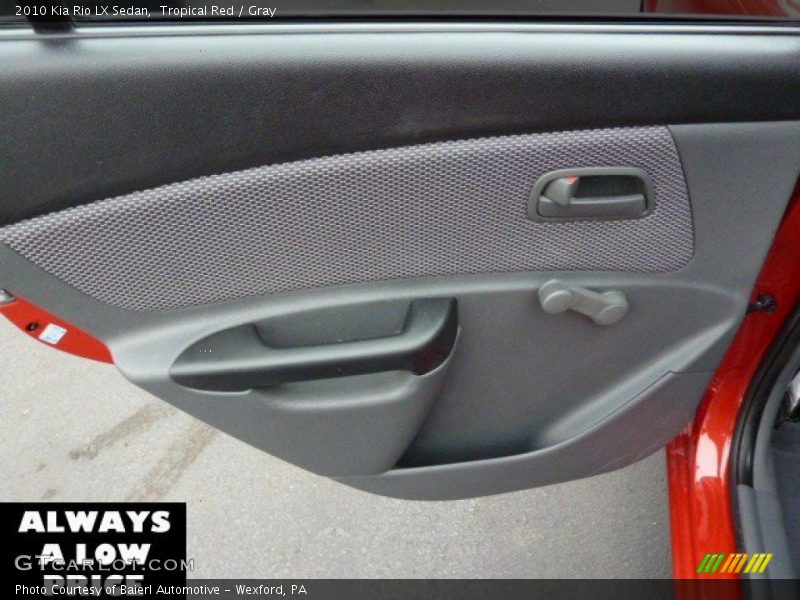 Tropical Red / Gray 2010 Kia Rio LX Sedan