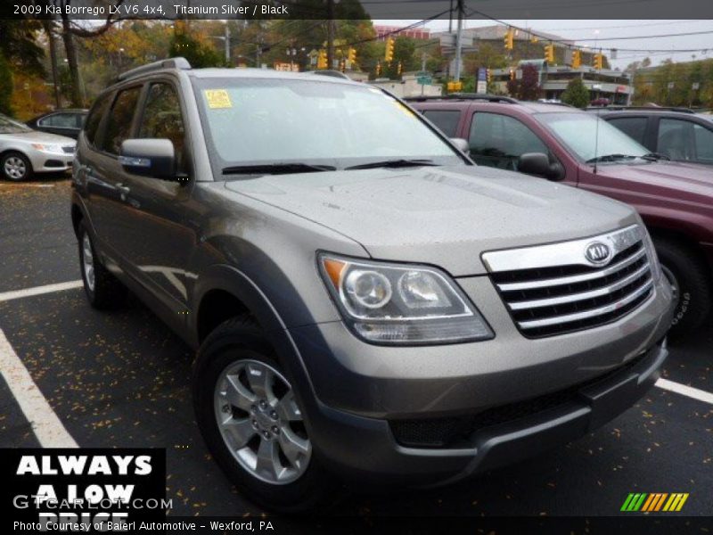 Titanium Silver / Black 2009 Kia Borrego LX V6 4x4