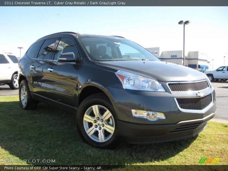 Cyber Gray Metallic / Dark Gray/Light Gray 2011 Chevrolet Traverse LT