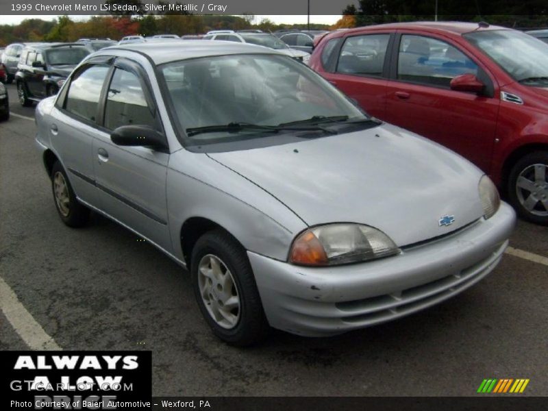 Silver Metallic / Gray 1999 Chevrolet Metro LSi Sedan