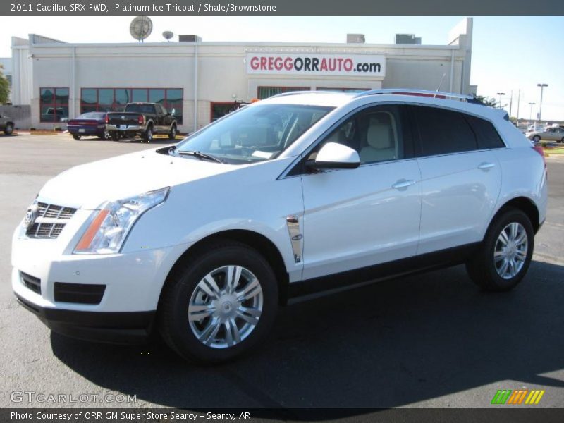 Platinum Ice Tricoat / Shale/Brownstone 2011 Cadillac SRX FWD