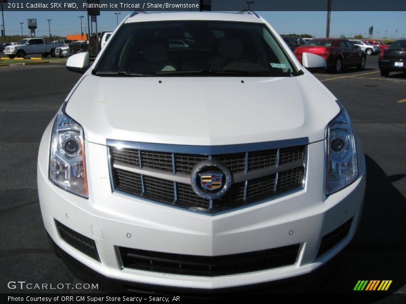 Platinum Ice Tricoat / Shale/Brownstone 2011 Cadillac SRX FWD