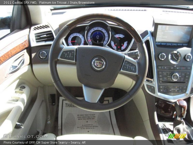 Platinum Ice Tricoat / Shale/Brownstone 2011 Cadillac SRX FWD