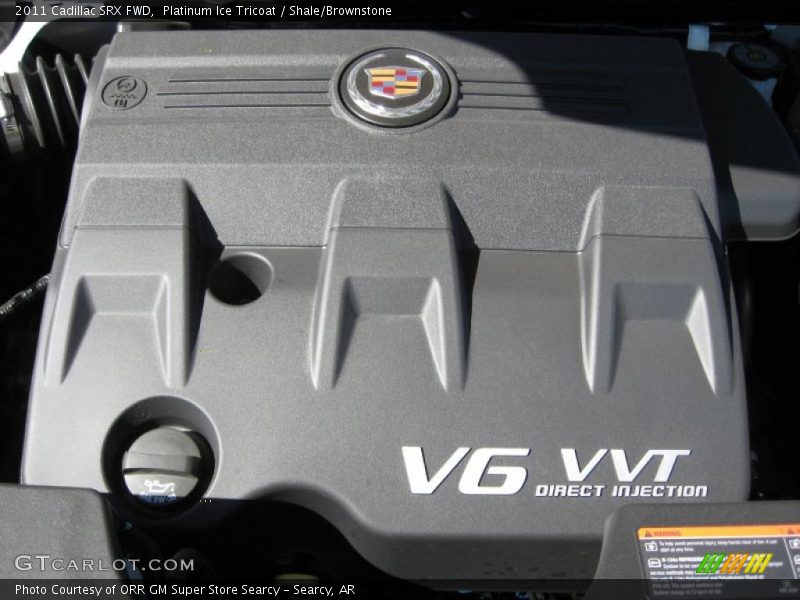 Platinum Ice Tricoat / Shale/Brownstone 2011 Cadillac SRX FWD
