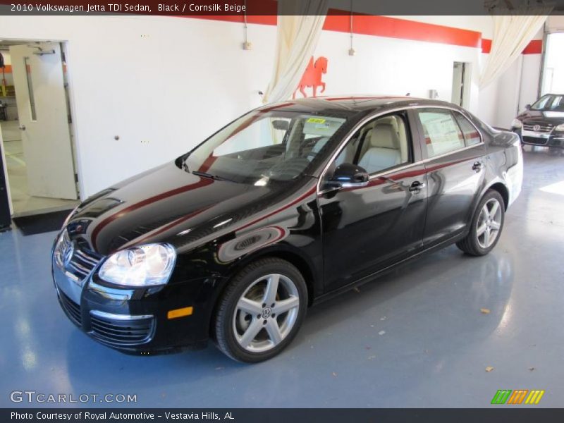 Black / Cornsilk Beige 2010 Volkswagen Jetta TDI Sedan