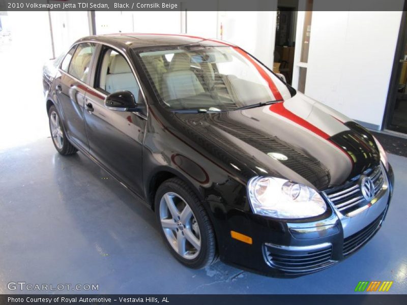 Black / Cornsilk Beige 2010 Volkswagen Jetta TDI Sedan