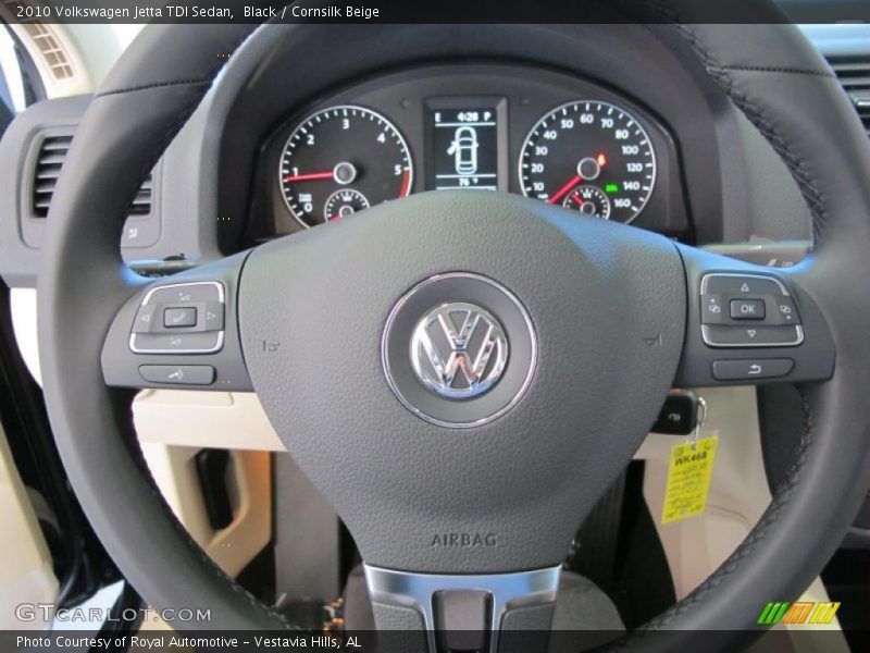 Black / Cornsilk Beige 2010 Volkswagen Jetta TDI Sedan