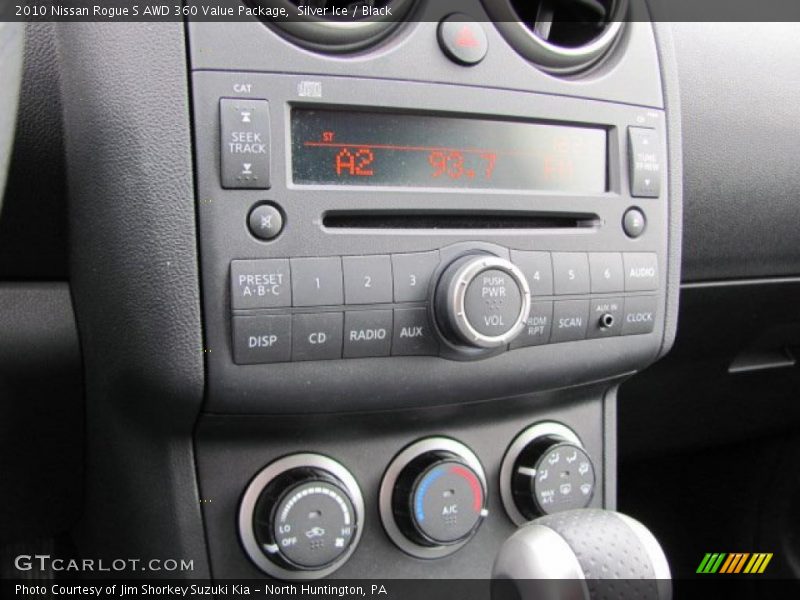 Controls of 2010 Rogue S AWD 360 Value Package