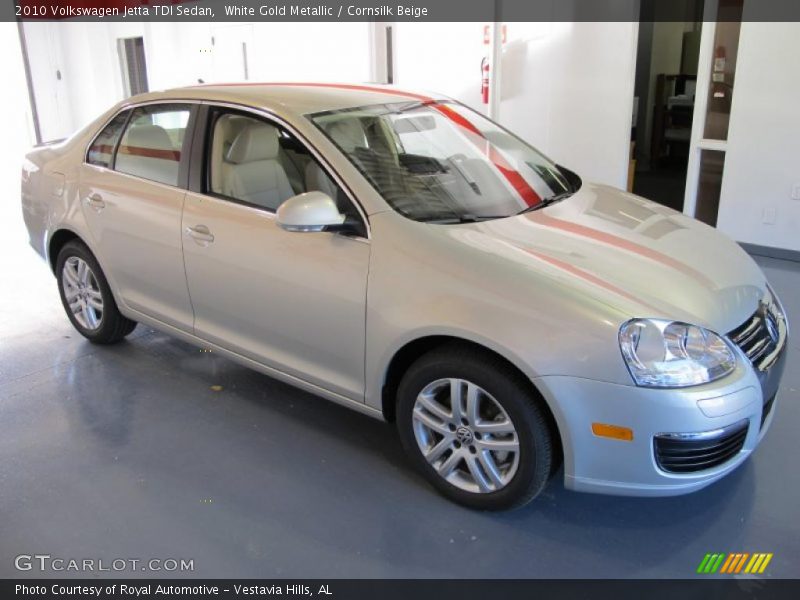 White Gold Metallic / Cornsilk Beige 2010 Volkswagen Jetta TDI Sedan