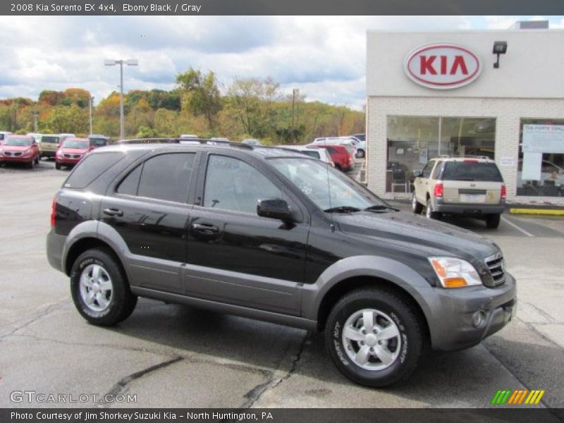 Ebony Black / Gray 2008 Kia Sorento EX 4x4