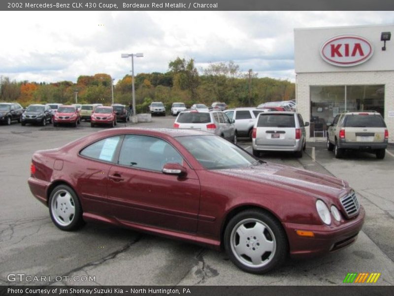 Bordeaux Red Metallic / Charcoal 2002 Mercedes-Benz CLK 430 Coupe