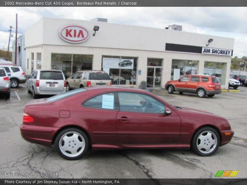 Bordeaux Red Metallic / Charcoal 2002 Mercedes-Benz CLK 430 Coupe