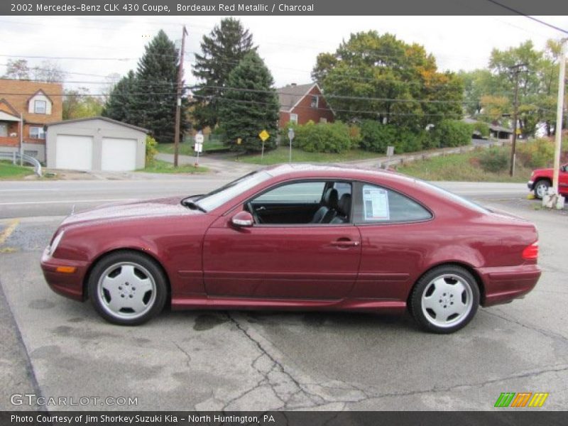 Bordeaux Red Metallic / Charcoal 2002 Mercedes-Benz CLK 430 Coupe