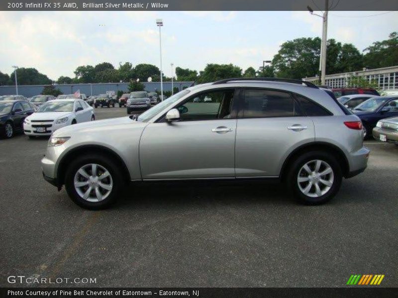Brilliant Silver Metallic / Willow 2005 Infiniti FX 35 AWD