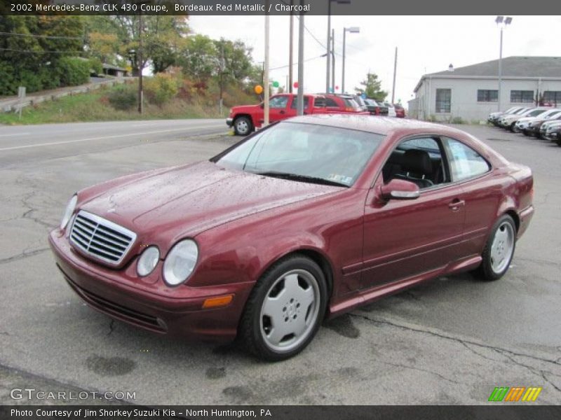 Bordeaux Red Metallic / Charcoal 2002 Mercedes-Benz CLK 430 Coupe