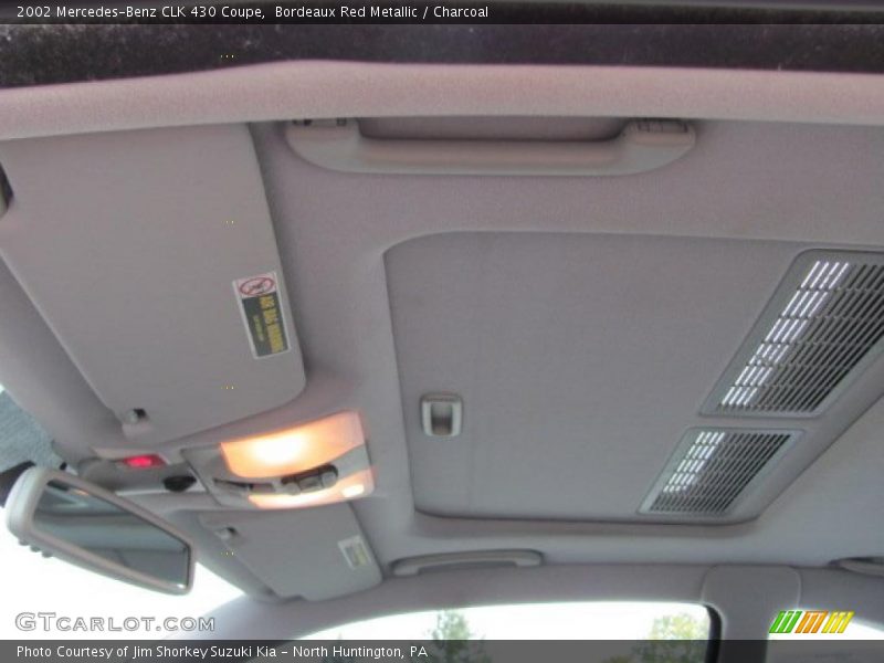 Bordeaux Red Metallic / Charcoal 2002 Mercedes-Benz CLK 430 Coupe