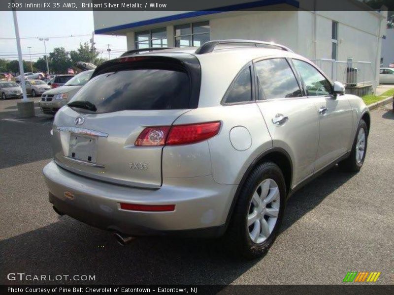 Brilliant Silver Metallic / Willow 2005 Infiniti FX 35 AWD