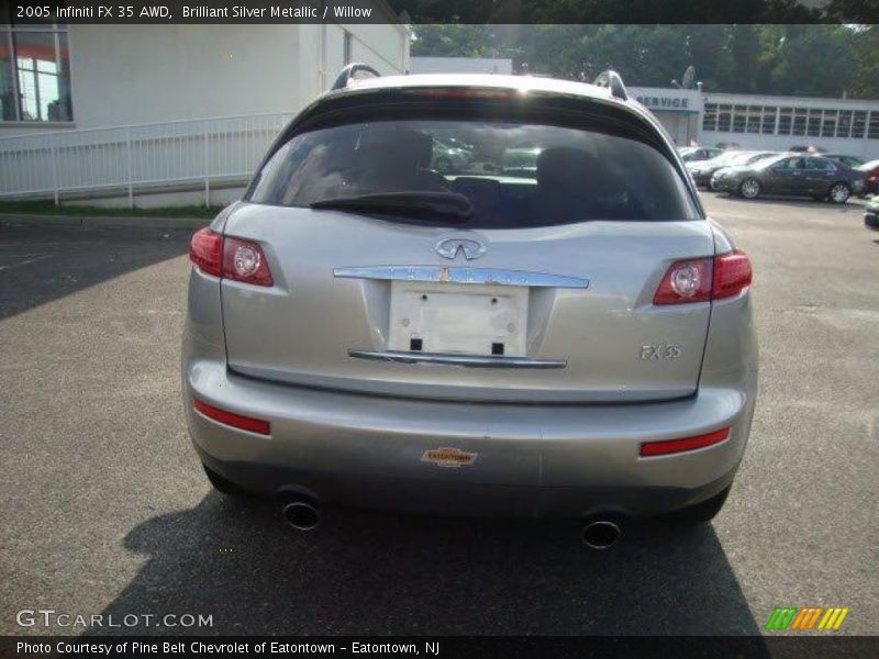 Brilliant Silver Metallic / Willow 2005 Infiniti FX 35 AWD