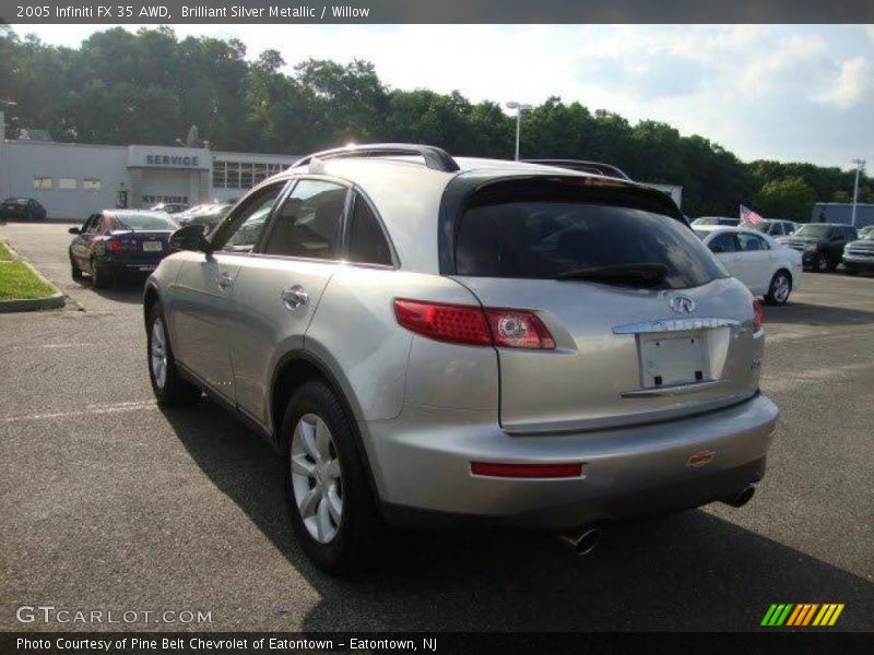 Brilliant Silver Metallic / Willow 2005 Infiniti FX 35 AWD