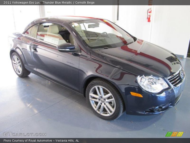 Thunder Blue Metallic / Cornsilk Beige 2011 Volkswagen Eos Lux