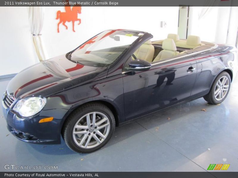 Thunder Blue Metallic / Cornsilk Beige 2011 Volkswagen Eos Lux