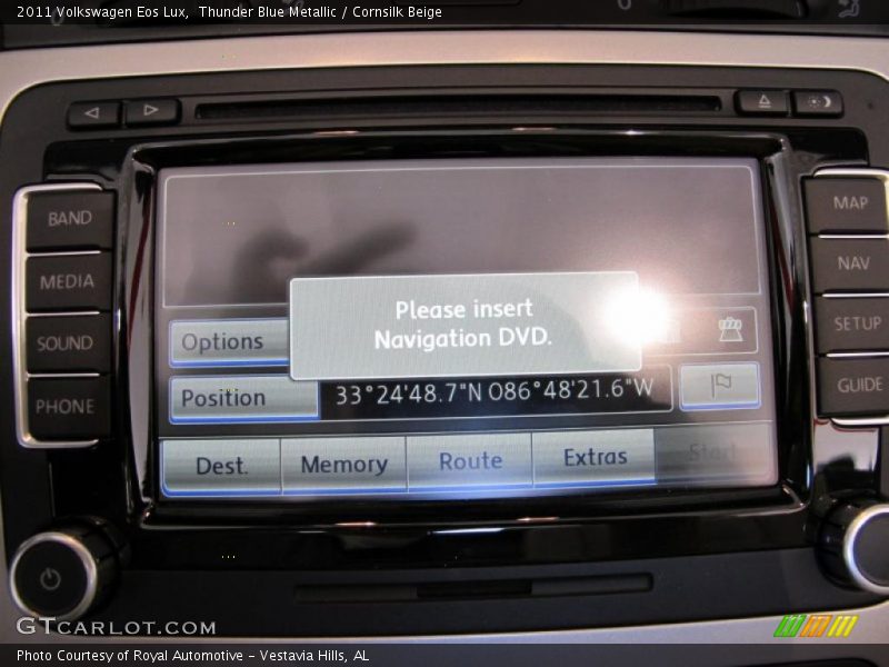 Navigation of 2011 Eos Lux