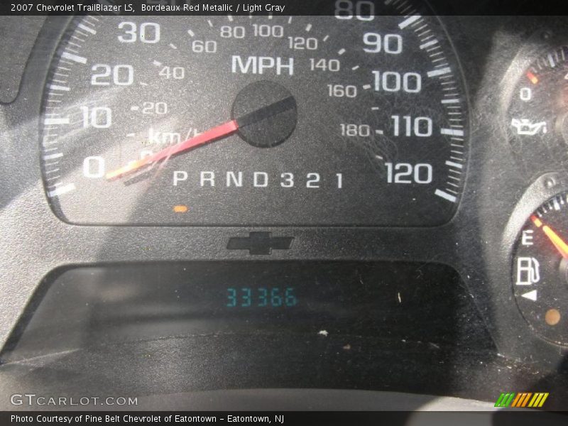 Bordeaux Red Metallic / Light Gray 2007 Chevrolet TrailBlazer LS