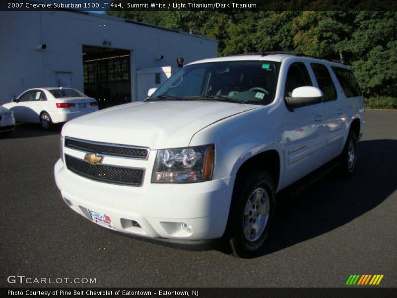 Summit White / Light Titanium/Dark Titanium 2007 Chevrolet Suburban 1500 LT 4x4