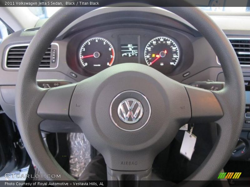 Black / Titan Black 2011 Volkswagen Jetta S Sedan