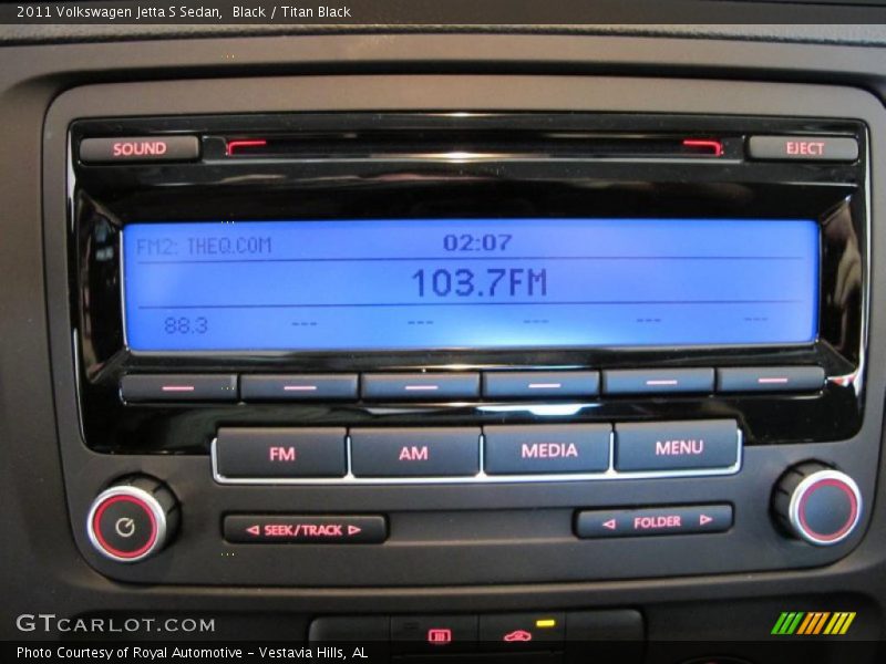 Black / Titan Black 2011 Volkswagen Jetta S Sedan