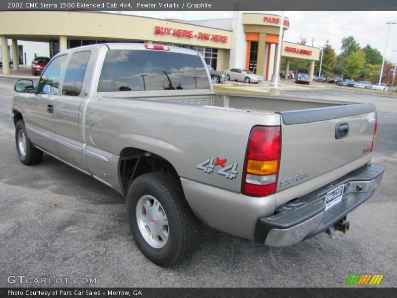 Pewter Metallic / Graphite 2002 GMC Sierra 1500 Extended Cab 4x4