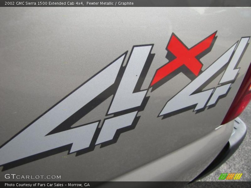 Pewter Metallic / Graphite 2002 GMC Sierra 1500 Extended Cab 4x4