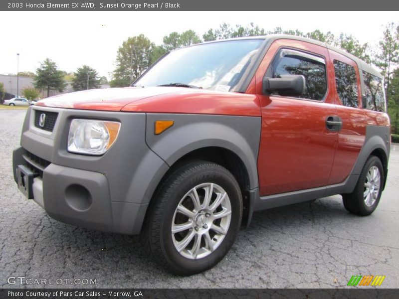 Sunset Orange Pearl / Black 2003 Honda Element EX AWD