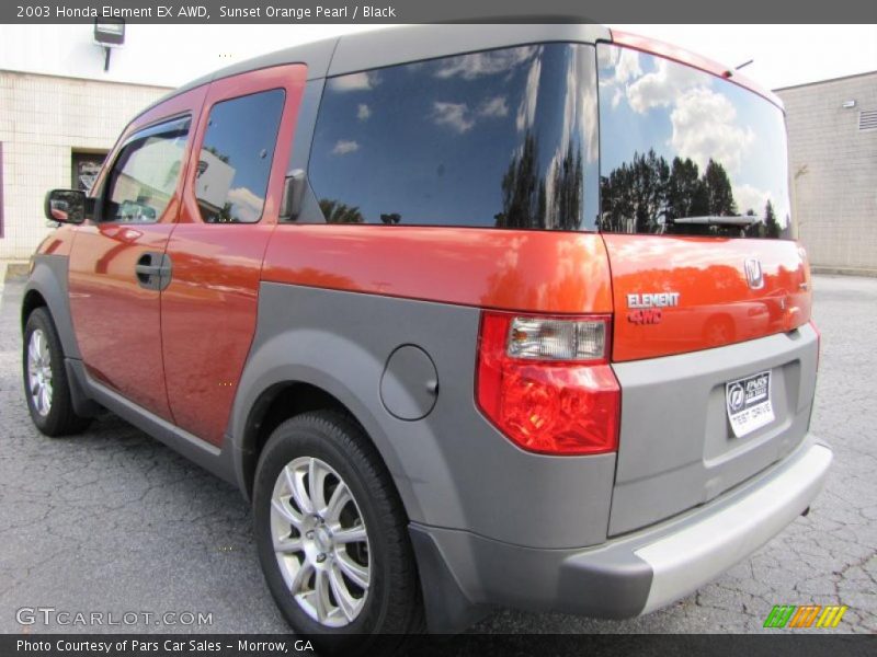 Sunset Orange Pearl / Black 2003 Honda Element EX AWD