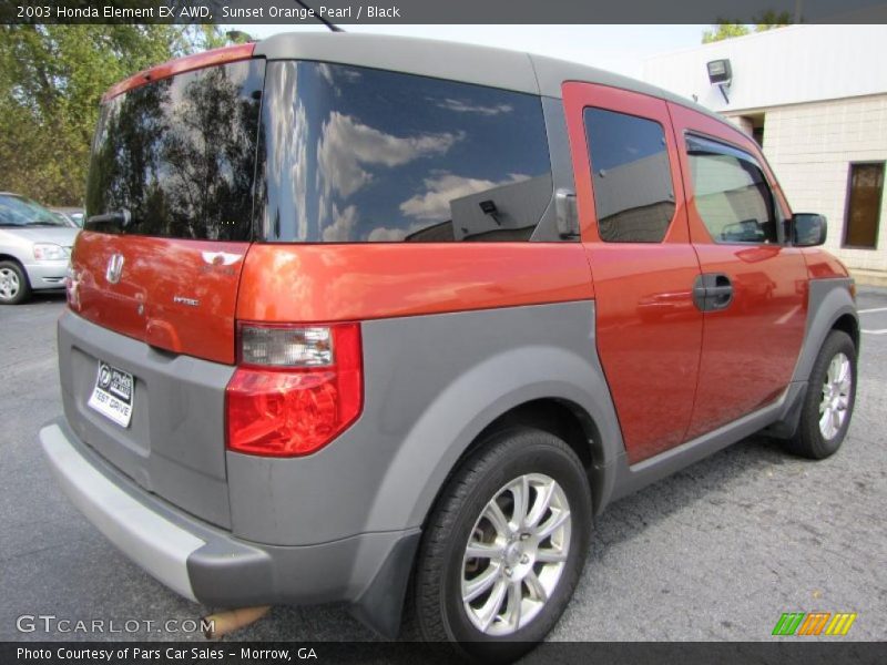 Sunset Orange Pearl / Black 2003 Honda Element EX AWD