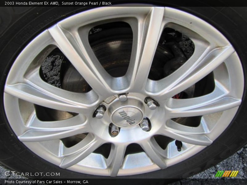 Sunset Orange Pearl / Black 2003 Honda Element EX AWD