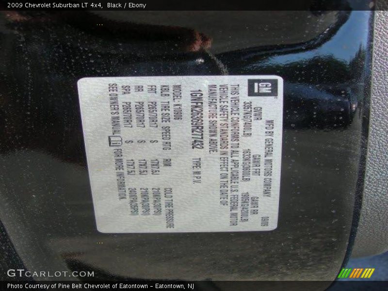 Black / Ebony 2009 Chevrolet Suburban LT 4x4