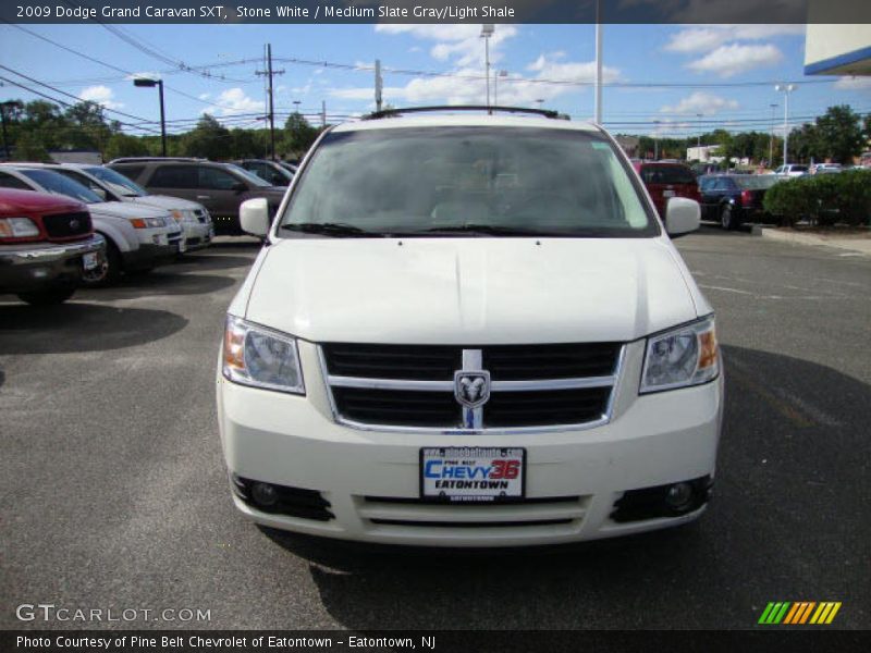 Stone White / Medium Slate Gray/Light Shale 2009 Dodge Grand Caravan SXT
